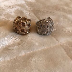 FINAL 💰 Set of 2 ALDO Rings Silver & Gold Size 8